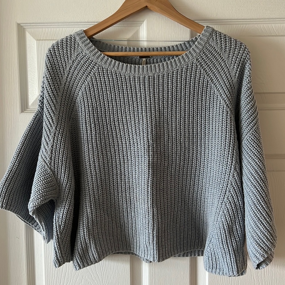 Free People Blue Sweater Size M